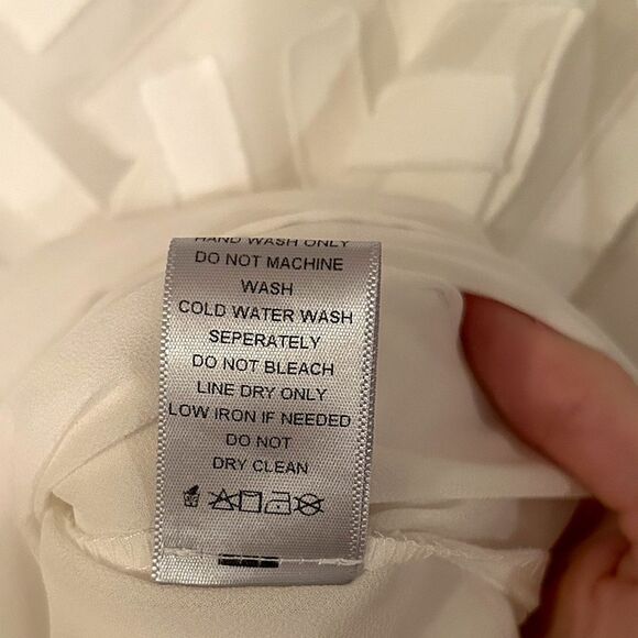 IC by Connie k Women’s Size Large Solid White Asymmetrical 3/4 Sleeve Tunic Top - Picture 6 of 16